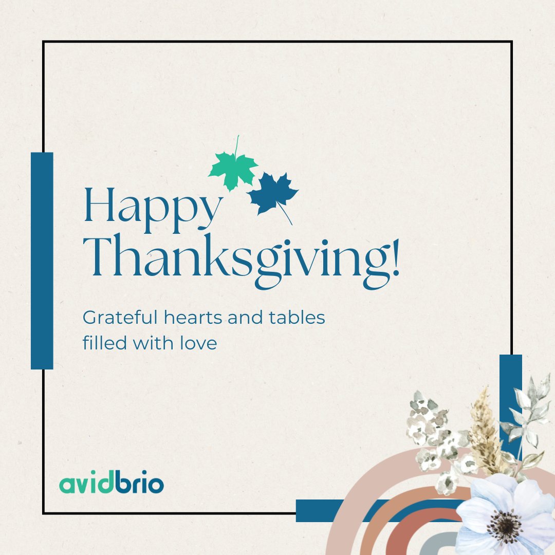 AvidBrio's tweet photo. Team Avid Brio sends heartfelt wishes for a Thanksgiving filled with gratitude, love, and endless blessings. Happy Thanksgiving! 🦃🍁 

#AvidBrio #ThanksgivingWishes #Gratitude #Thankful https://t.co/HB0VvRNpSW