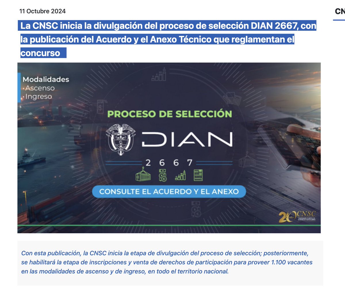 CathyJuvinao's tweet photo. Según un comunicado de la Dian, de las 4.700 vacantes se ha nombrado a 1.577 funcionarios y hay 71 vacantes desiertas. Permanecen 3.052 vacantes sin ocupar y 12.793 personas en fila.

A pesar del notorio retraso en el proceso, la Dian decide abrir una nueva convocatoria para 2024 https://t.co/1T1uMo4HaF