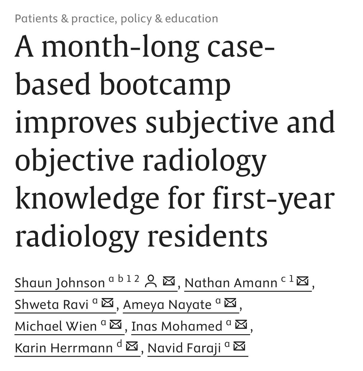 sportsraddoc's tweet photo. Also - after your food coma, check out the latest from @CWRUSOM grads @AmannNate , Shaun Johnson, and the @UHRadiology education team on our Month long radiology boot camp for R1 residents in @CI_Journal 

https://t.co/wilnRGKExD https://t.co/h8MccFuhmO