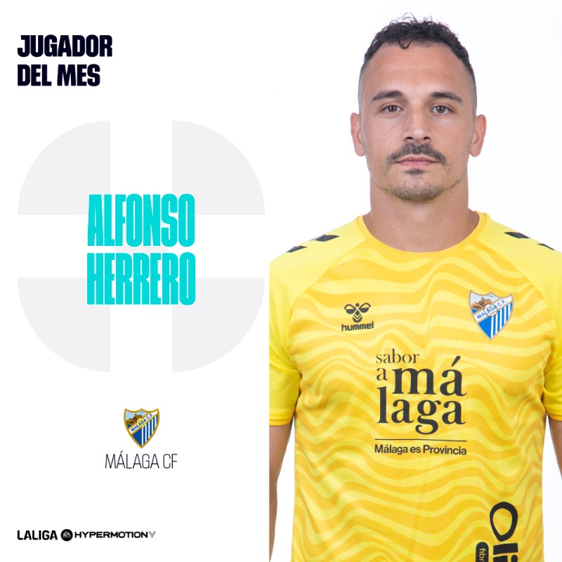 LaLiga2's tweet photo. ✨ 𝐌𝐕𝐏 ✨

🏆 ¡@alf_herrero (@MalagaCF) ha sido elegido como 𝐉𝐔𝐆𝐀𝐃𝐎𝐑 𝐃𝐄𝐋 𝐌𝐄𝐒 de noviembre en @LaLiga2!

#PREMIOSLALIGA | #LALIGAHYPERMOTION