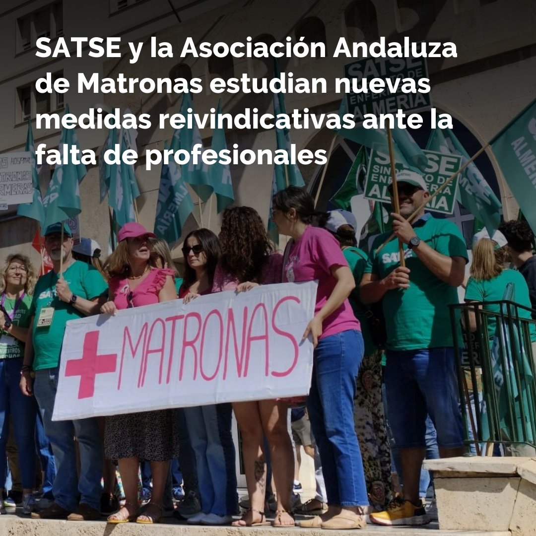 🤰 #SATSE y <a href="/AMatronas/">Asociación Andaluza de Matronas</a> se han reunido para analizar la situación de las #matronas en #Andalucía y plantear nuevas acciones reivindicativas

📢Incremento de plantilla y desarrollo de todas las competencias de la especialidad en AP, principales exigencias
🔗andalucia.satse.es/notas-prensa/-…