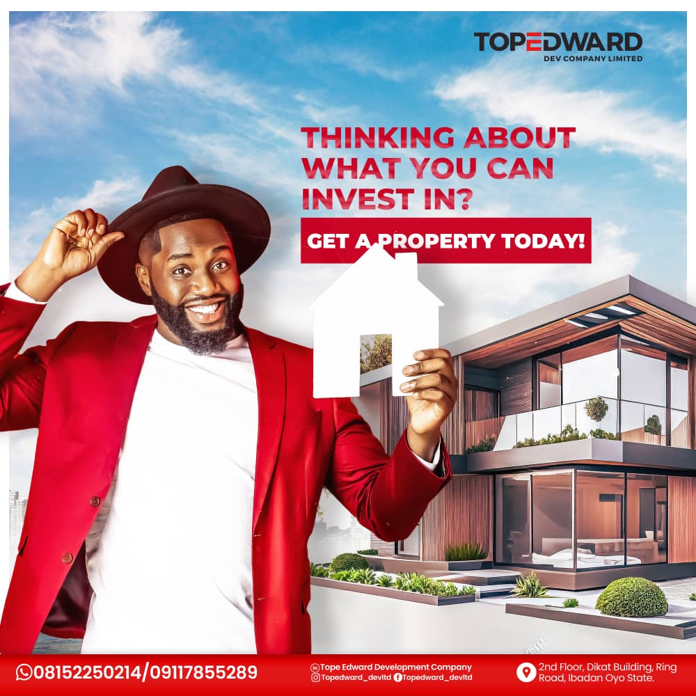 topeedward's tweet photo. "Considering Investment Options"
Secure a Profitable Future with or properties.

Don't miss out! Our properties guarantee

Prime Locations
Affordable pricing
Expert property management
Transparent transactions. https://t.co/NiyFu7XcWh