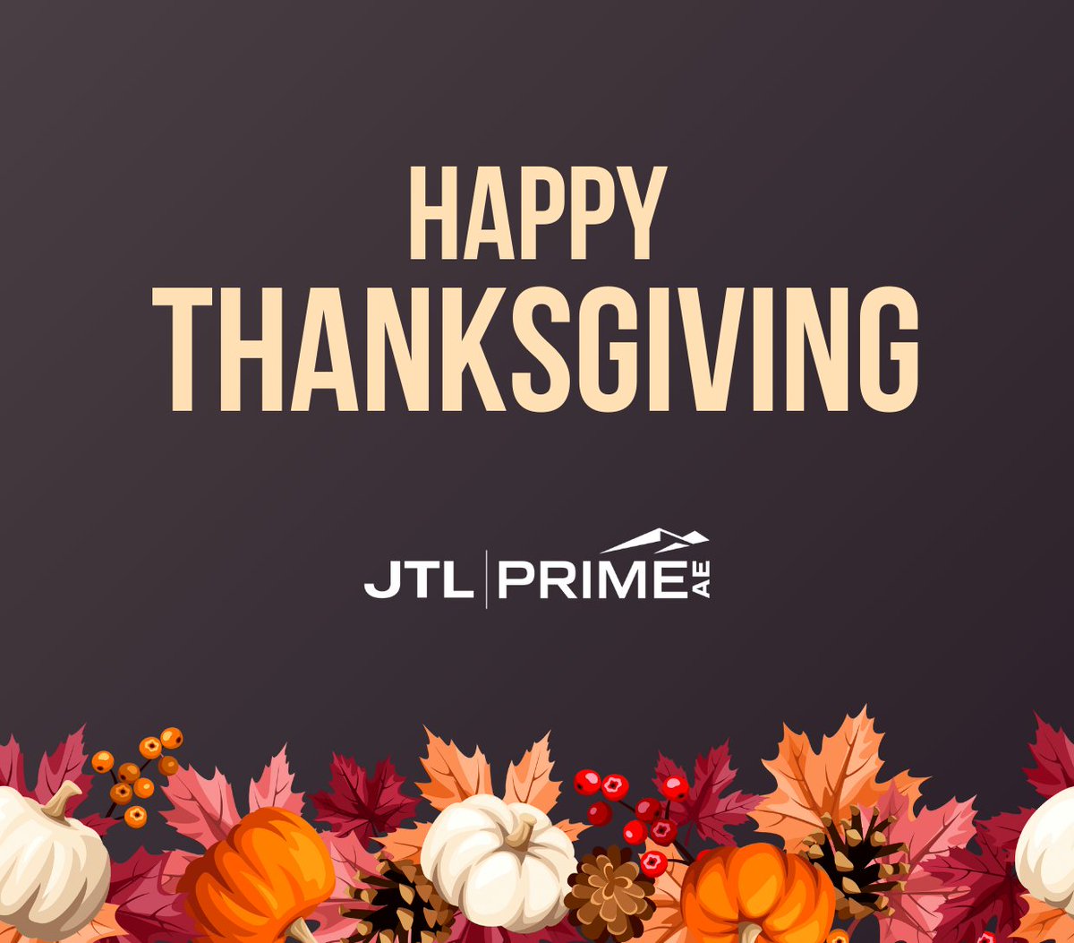 JTLengineering's tweet image. 🦃🍂 Happy Thanksgiving! 🍂🦃  We're grateful for our incredible team, our trusted partners, and the communities we have the privilege to serve.

#Thanksgiving #Gratitude #ThankfulTogether #BuildingCommunity