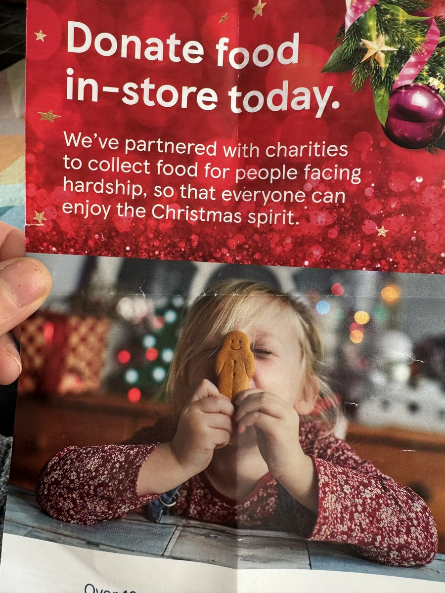For the next 3 days you can donate food in Tesco stores to help people and families facing hardship. If you can give a little Christmas cheer please do #Tesco #Trussell #FareShare
