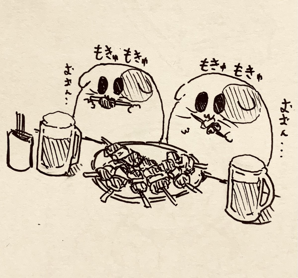 焼き鳥の油っこさでビール飲みたい🍺 