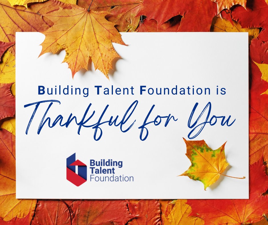 We’re so grateful for you this Thanksgiving! 🍂💙

Your support, through donations, time, &amp; partnerships, helps us open doors to rewarding careers, bringing hope &amp; stability to families.

Wishing you a joyful and peaceful holiday. Branka Minic, CEO &amp; BTF Team🦃#Thanksgiving #BTF