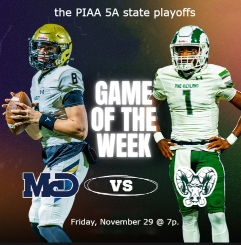 PIAA_Sports (@piaa_sport1) on Twitter photo 🚨Game of the Week🚨
📺 Watch on: bit.ly/4d71mSi
<a href="/PR_RamsFootball/">Pine-Richland Football</a> vs <a href="/McD_Football_/">McD Football</a>
Friday, November 29 @ 7p.
<a href="/MCDFOOTBALLPICS/">MCD Athletics Photos</a> <a href="/PR_RamsAD/">Pine-Richland Athletics</a> <a href="/PRSchools/">Pine-Richland School District</a> <a href="/PRRamsFootball/">Pine-Richland Football Champions Account</a> <a href="/curranj88/">John Curran</a> <a href="/maclane_miller7/">Maclane Miller</a> <a href="/Jackson_BH3/">Jackson Bojanic-Hubbell</a> <a href="/JoshuaLW44/">Joshua Watson</a> <a href="/aiden_schomp/">aiden schomp</a> <a href="/DayneWilden/">Dayne Wilden</a> <a href="/NP_Florida/">Chad Jamison</a> 🚨Game of the Week🚨
📺 Watch on: bit.ly/4d71mSi
<a href="/PR_RamsFootball/">Pine-Richland Football</a> vs <a href="/McD_Football_/">McD Football</a>
Friday, November 29 @ 7p.
<a href="/MCDFOOTBALLPICS/">MCD Athletics Photos</a> <a href="/PR_RamsAD/">Pine-Richland Athletics</a> <a href="/PRSchools/">Pine-Richland School District</a> <a href="/PRRamsFootball/">Pine-Richland Football Champions Account</a> <a href="/curranj88/">John Curran</a> <a href="/maclane_miller7/">Maclane Miller</a> <a href="/Jackson_BH3/">Jackson Bojanic-Hubbell</a> <a href="/JoshuaLW44/">Joshua Watson</a> <a href="/aiden_schomp/">aiden schomp</a> <a href="/DayneWilden/">Dayne Wilden</a> <a href="/NP_Florida/">Chad Jamison</a>