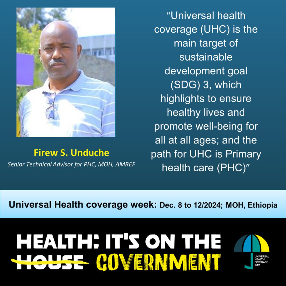 Firew32006727's tweet photo. The UHC Week celebration in Ethiopia will take place across various events from December 8 to 12. https://t.co/oUDt14okOk