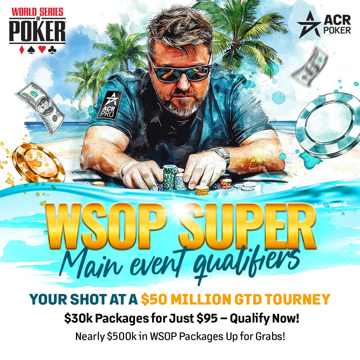 I’m so thankful for all of you &amp; your support so I’m giving away 5 $95 Bahamas Satellite Tickets for this Sunday with a chance to win a 30K package to play in the $26,000 <a href="/WSOP/">WSOP - World Series of Poker</a> Super Main Event. RT, Like &amp; follow to qualify. Winners announced Sunday ✨✨✨<a href="/ACR_POKER/">ACR Poker</a>