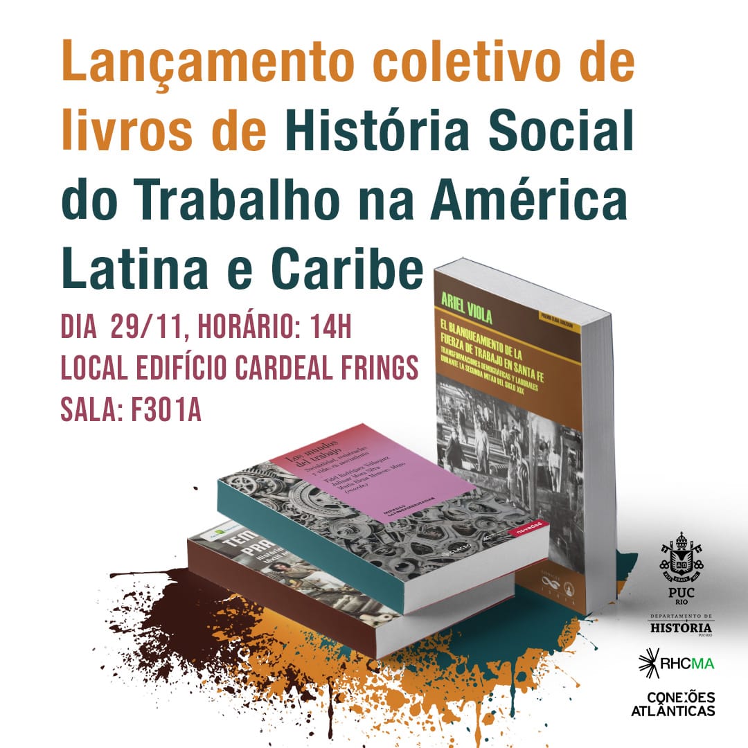 #Amanha Lançamento coletivo de livros sobre a história social do trabalho na América Latina e no Caribe. Irá acontecer na PUC-Rio. 
📅 Data: 29 de novembro
🕒 Hora: 14:00
📍 Local: Edifício Cardeal Frings, Sala F301A, PUC-Rio
Segue fio 🧵 com os livros 📚 
#MundosdoTrabalho