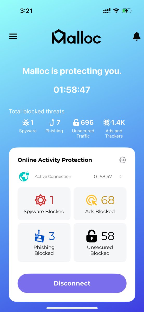 mariaterzicy's tweet image. .@MallocPrivacy latest iOS update is so smooth, you won’t even realize it’s actually blocking everything that needs to be blocked. - coming soon #malloc