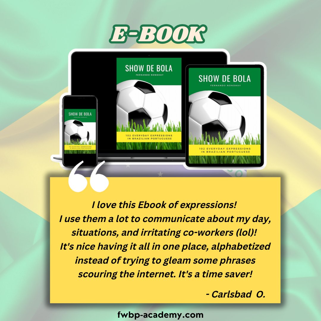 FNonohay's tweet photo. 🚀 Black Friday Alert! Don’t miss 50% OFF my online courses and e-books—perfect for learning Brazilian Portuguese over the holidays!! 🇧🇷✨
👉 Use code FWBP50 at checkout—time is running out!
Visit https://t.co/olHoRVUcnQ

#brazilianportuguese #learnportuguese #Brazil https://t.co/o8vaICGMuN