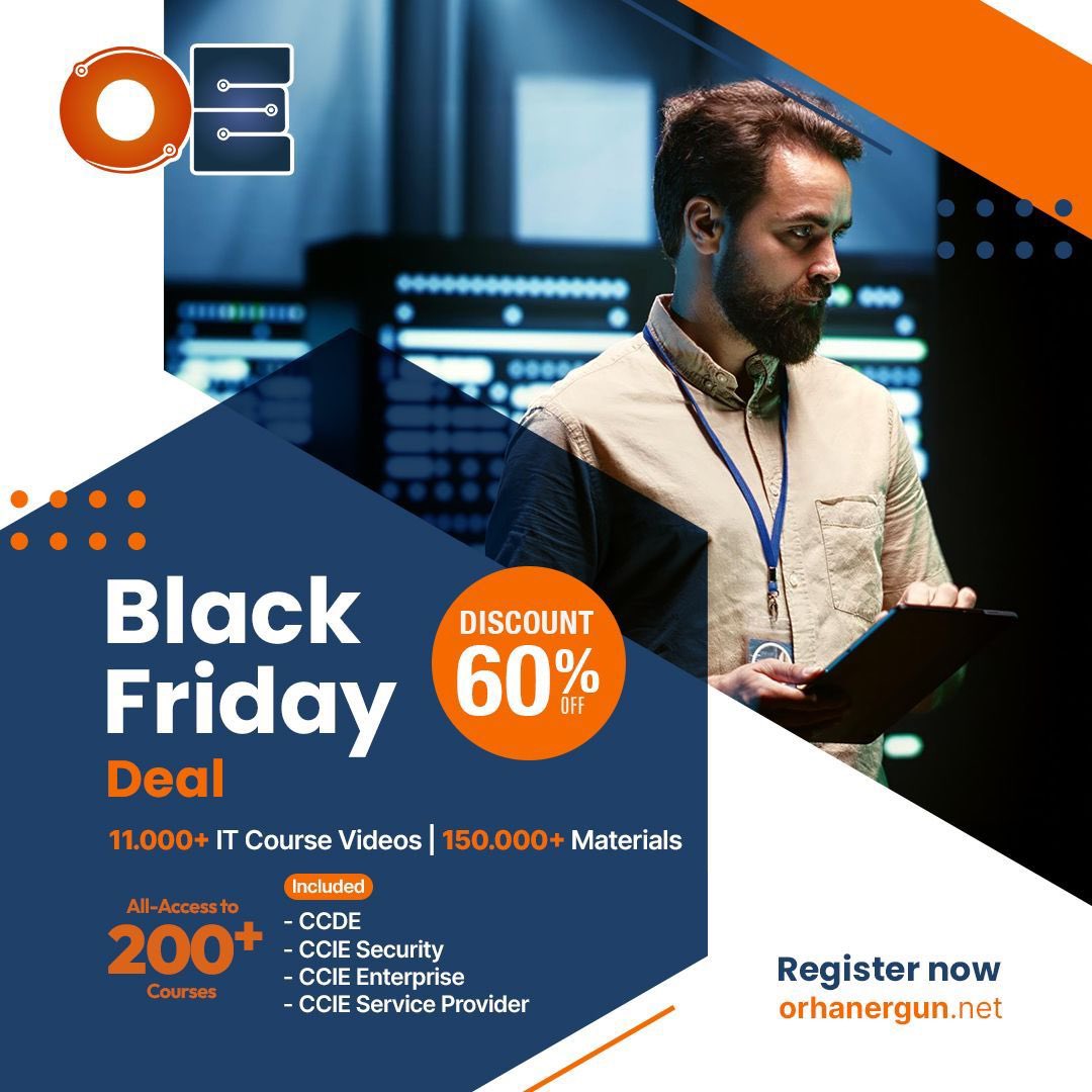 Kutala_Nota's tweet photo. Black Friday is here! Tomorrow is the last day for this ongoing special. Start prepping for your dream certification or master networking with 200+ courses, 11K+ videos, 110K+ pages of material, &amp; hands-on labs. #IT #Networking #Learning #BlackFriday @OrhanErgunCCDE https://t.co/1i5lIroNv3