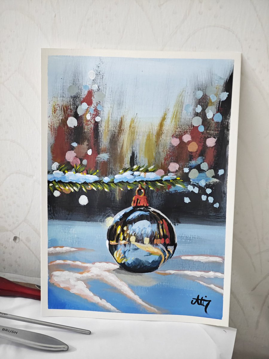 A4 boyutunda Akrilik çalışmam. @alim_art_