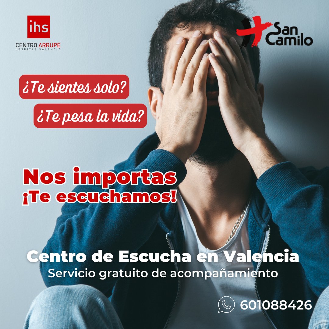 👉¿Necesitas alguien con quien hablar?

En nuestro Centro de Escucha👂 encontrarás un oído
atento y un corazón compasivo.

Ofrecemos acompañamiento gratuito para ayudarte a
superar momentos difíciles.

Más información en centroarrrupevalencia.org

#bienestar #saludmental #valencia