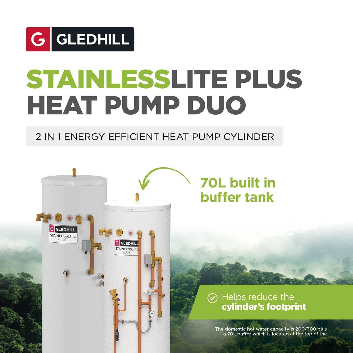 The Gledhill Heat Pump Duo combines a hot water cylinder with a built-in 70L buffer tank to offer:

✅Efficient defrosting
✅Component protection
✅Faster installation

Learn more here: bit.ly/3KFA7jZ

#gledhillgroup #heatpumpcylinder #heatpumps