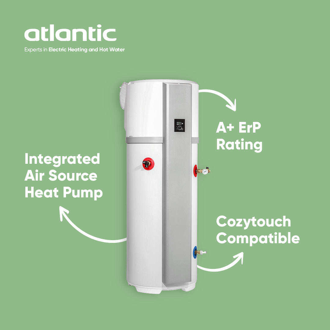Atlantic_Heat's tweet photo. The Calypso has been designed to provide energy-efficient hot water for new builds &amp; apartments.

✅ Built-in intelligence powered by Cozytouch
✅ A+ ErP Rating
✅ One of the lowest standing heat losses on the market

Learn More: https://t.co/k3HJOAOMeU
#Atlantic #Heatpumps https://t.co/YWbK6yElK8