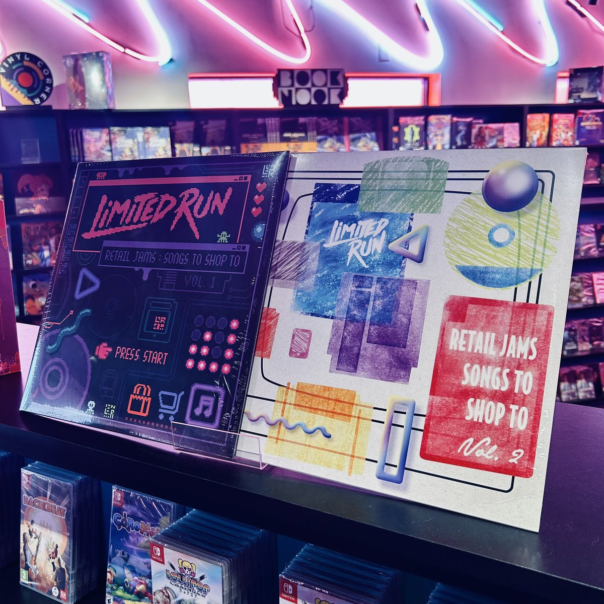 LimitedRunStore's tweet photo. Need something to loop that isn’t All I Want for Christmas? 

We got you covered. 

Our Retail Jams are human approved and 100% won’t drive you crazy when they play for the 100th time in a row. 

#limitedrunretail #limitedrungames #videogames #retrogaming #soundtrack #vinyl https://t.co/E1xpufM67j