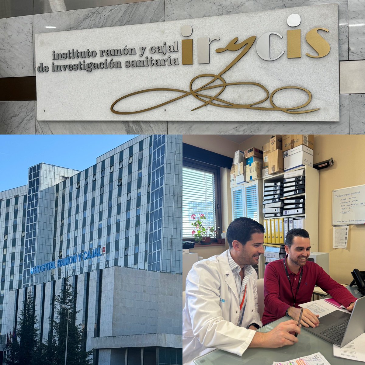 Comenzando nuevos proyectos de investigación en el Hospital Ramón y Cajal! 🏥 👩🏼‍🎓💉🔬💊🧬

Qué bueno el reencuentro con todo el equipo! 💪🏻🔝👏🏻

#HRamonyCajal #Madrid
