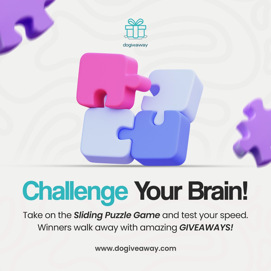 OneorbitTech's tweet photo. 🧩Our Sliding Puzzle challenge is LIVE!

Race against time, solve the puzzle, and you could win BIG!

Fantastic giveaways await our fastest puzzle masters!

Visit https://t.co/hXWEmta9K9

#DoGiveaway #PuzzleChallenge #BrainTeaser #GameTime #WinBig #Puzzle https://t.co/bwPbDbtMdx