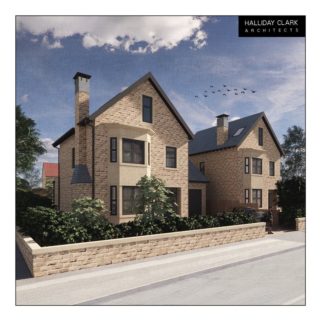 hallidayclark's tweet photo. Project Throwback | Bolling Road, Ilkley
A client wanted to demolish the bungalow onsite to create space for two detached 3 story, 5 bedroom townhouses. Located on one of the main areas of activity in Ben Rhydding, the redevelopment had to retain traditional character. #architect https://t.co/3r5IprgETS