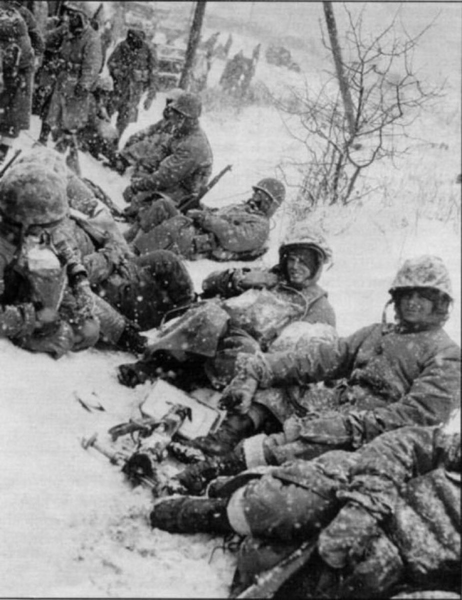 Thanksgiving Day 1950, Marines celebrated in subzero temperatures in Korea. 
Happy Thanksgiving. 🦃 
There is so much to be thankful for.
#USMC #SemperFidelis #Marines
