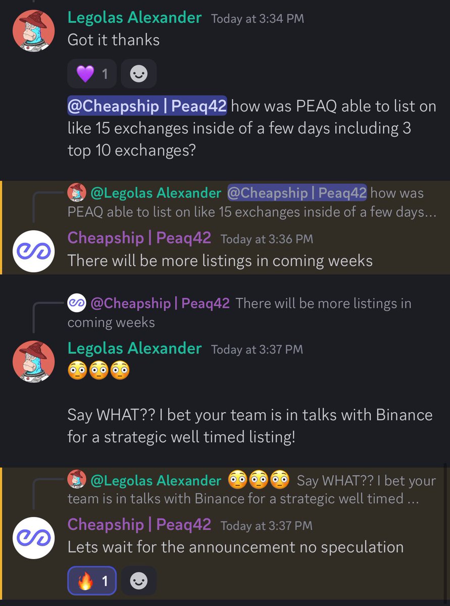 PEAQ + BINANCE + COINBASE = SOLANA ROI Solana launched in March 2020 and  got listed on Binance in April 2020, I am predicting the same timeline of  events for $PEAQ. @peaq