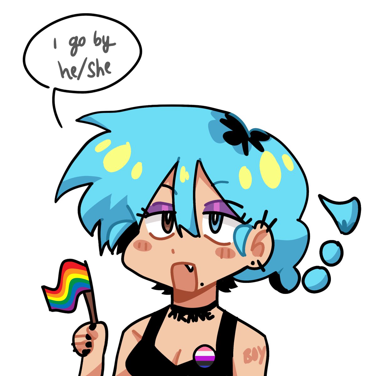 maicaronns's tweet photo. "ranma with pink hair" "ranma with red hair" "ranma with black hair" ENOUGH ranma if he had blue hair n pronouns https://t.co/7CdiukiXIc