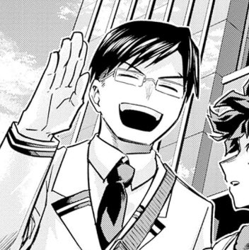 10__yaaaa's tweet photo. can't get enough of his smile 😭 proof that iida tenya is actually a sweetheart, not a strictly serious robot https://t.co/CJL3aOClbl