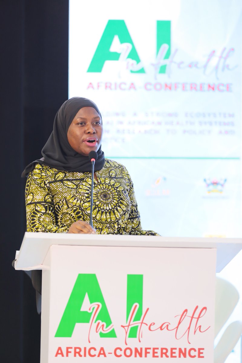 AI_HealthLabMak's tweet photo. The Permanent Secretary of the @MoICT_Ug shared valuable insights on attracting institutional support to scale AI innovations. 

"The Ministry is eager to leverage the recommendations from this #AIinHealthAfrica conference to shape the National AI policy, guidelines &amp; strategy." https://t.co/GBXNxItFom