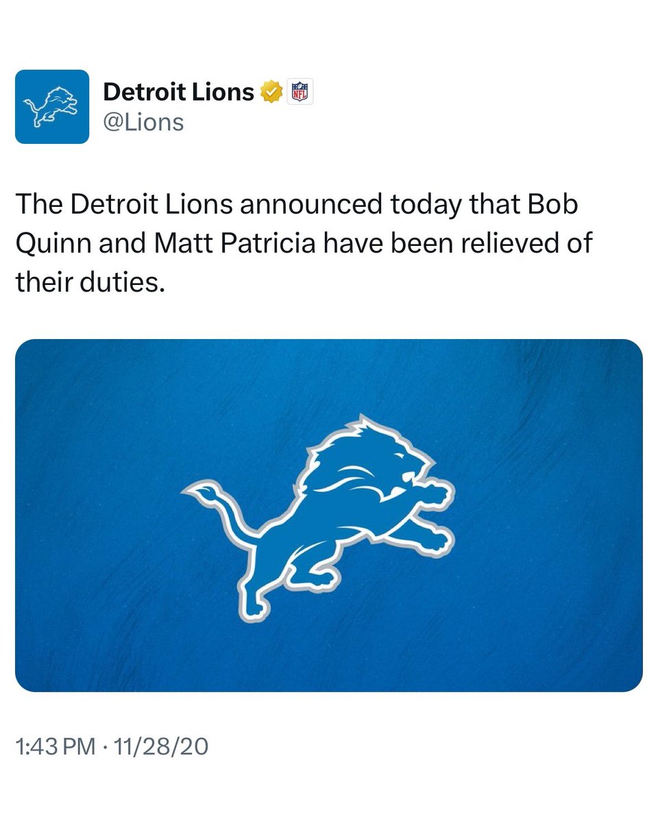 BSMotorCity's tweet photo. One of the most impactful days in franchise history

Happy anniversary, Lions fans https://t.co/W6ztM7FKxd