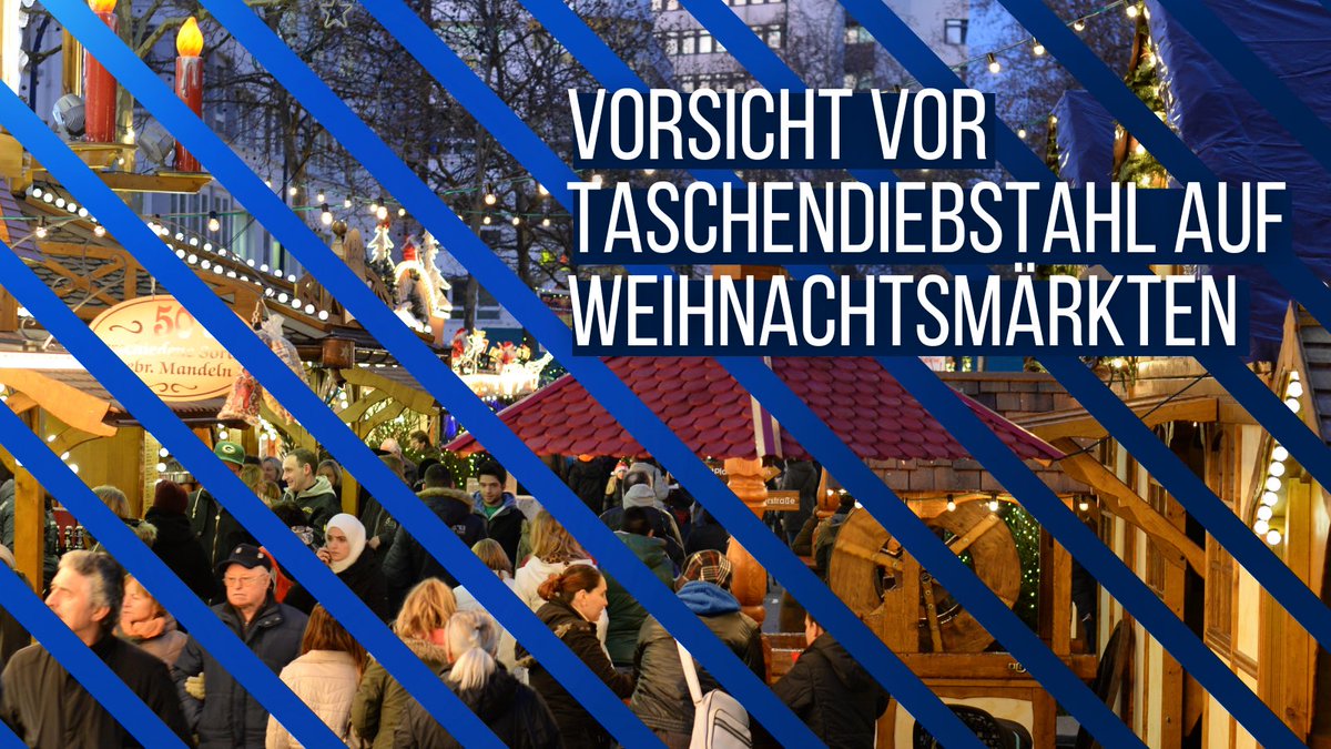 Na, geht ihr am Wochenende auf einen #Weihnachtsmarkt?🎄🎅

Wenn ja, seid vorsichtig, dass ihr nicht Opfer von Taschendieben werden. Die nutzen das weihnachtliche Gedränge nämlich gerne aus, um Beute zu machen.

Unsere Tipps: 

➡️ Tragt eure Taschen immer verschlossen nah am
