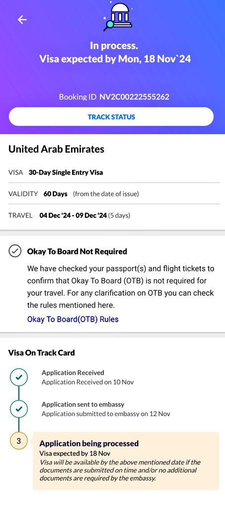 kaushal_kumar86's tweet photo. @makemytripcare @jagograhakjago I had booked UAE Visa from MMT on 10th Nov, it has already been 10 days over the ETA. I have not gotten any response from CC of MMT. As a frequent user of MMT, i expect better services  and quick solutions. The DOJ is in 3 days.  Please help. https://t.co/RFj8hkbvee