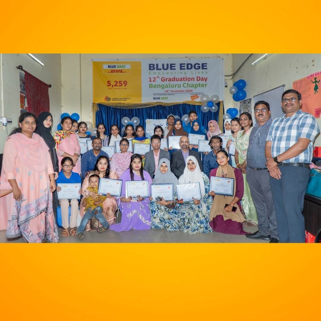 Oasisatindia's tweet photo. Tuesday was an incredible day at HGH Bangalore as we celebrated the 12th batch of Blue Edge graduates 🎓

A huge congratulations to all 47 students who have completed their 6-month journey of growth and learning! 🎉 

#EmpoweringLives #BlueEdge #GraduationDay #OasisIndia https://t.co/CIcfJwQj6Q