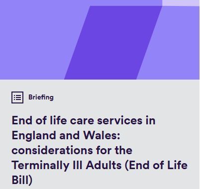 Ahead of tomorrow's #AssistedDying debate, read our briefing to find out about the current state of end of life care services and key questions for implementation if the Bill is passed. 👇 

buff.ly/4g7mQjH