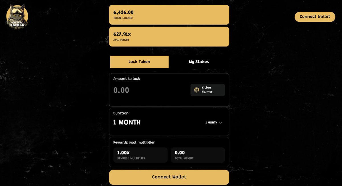 Kitten Haimer (@kittenhaimer) on Twitter photo Hello there Soldiers 🌞🐾  
After months of relentless hard work, sweat, and dedication, we’re thrilled to announce that the Kitten Haimer Staking Platform is now LIVE! 🚀💎  
It’s time to put those $KHAI to work and earn BIG rewards.  
Happy Staking Soldiers! Hello there Soldiers 🌞🐾  
After months of relentless hard work, sweat, and dedication, we’re thrilled to announce that the Kitten Haimer Staking Platform is now LIVE! 🚀💎  
It’s time to put those $KHAI to work and earn BIG rewards.  
Happy Staking Soldiers!