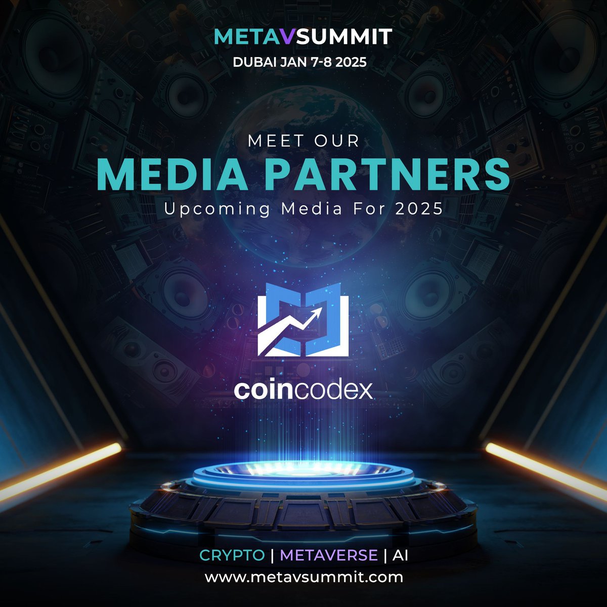 Excited for MetaVSummit Dubai, Jan 7-8, 2025! 

🚀 Dive into Web3, Crypto, and AI with global leaders. Proud to partner with <a href="/CoinCodex/">CoinCodex</a> to explore the future of digital tech.

👉 Learn more: buff.ly/4g1KZrI

#MetaVSummit #Web3 #Crypto #Blockchain