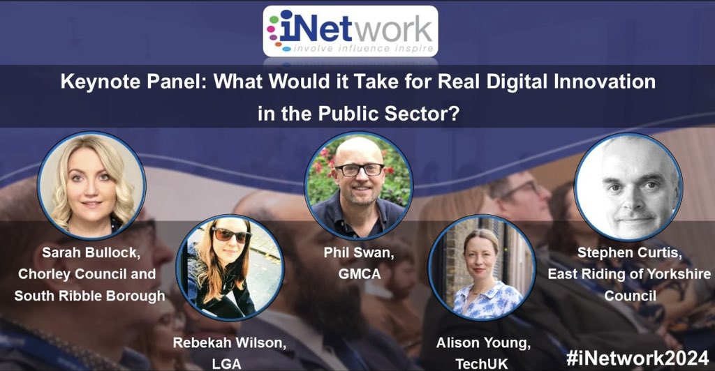 iNetwork (@theinetwork) on Twitter photo Starting now is the second keynote panel of the day at our iNetwork 19th Annual Conference at 1:35!
This panel is chaired by Sarah Bullock from <a href="/ChorleyCouncil/">Chorley Council</a> and <a href="/southribblebc/">South Ribble Borough Council</a>, and joined by speakers from <a href="/LGAcomms/">Local Government Association (LGA)</a>, <a href="/GMCAdigital/">GMdigital</a>, <a href="/techUK/">techUK</a> and <a href="/East_Riding/">East Riding Council</a>! #iNetwork2024 Starting now is the second keynote panel of the day at our iNetwork 19th Annual Conference at 1:35!
This panel is chaired by Sarah Bullock from <a href="/ChorleyCouncil/">Chorley Council</a> and <a href="/southribblebc/">South Ribble Borough Council</a>, and joined by speakers from <a href="/LGAcomms/">Local Government Association (LGA)</a>, <a href="/GMCAdigital/">GMdigital</a>, <a href="/techUK/">techUK</a> and <a href="/East_Riding/">East Riding Council</a>! #iNetwork2024