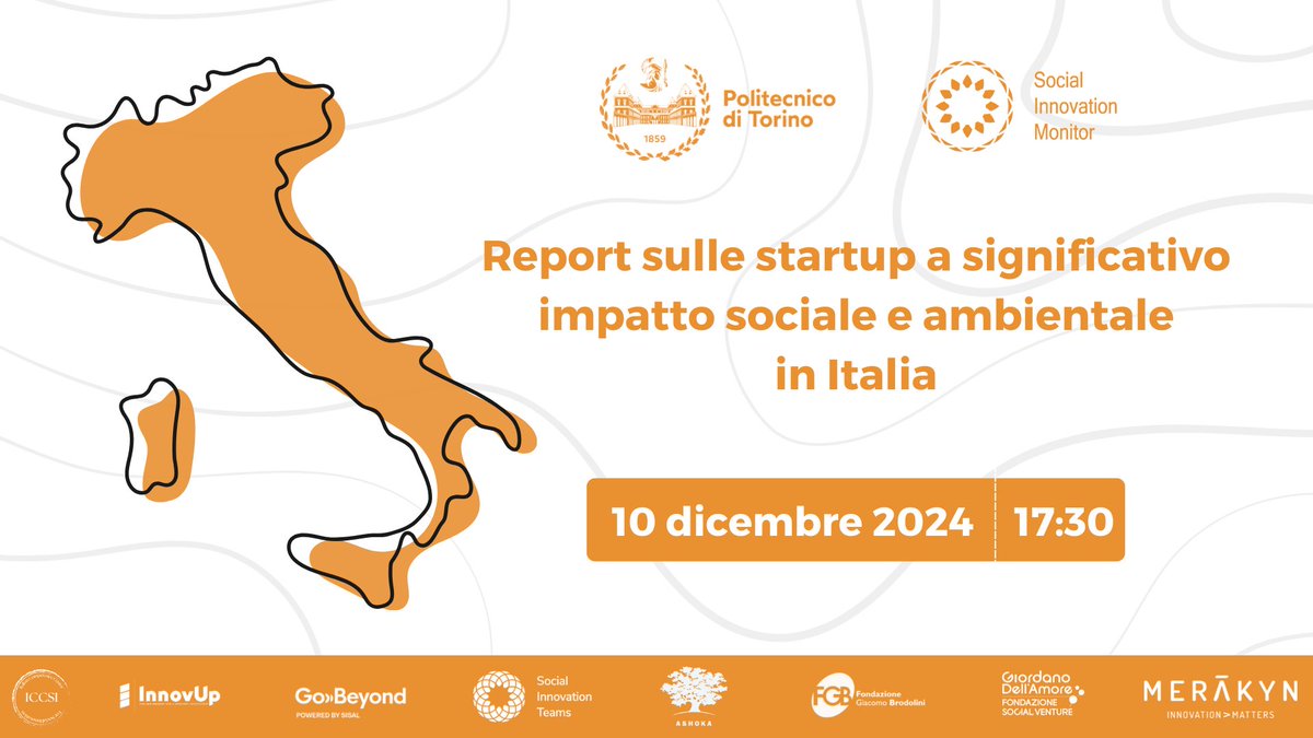 🚀Scopri di più sul mondo delle startup a impatto positivo!

Torniamo con la presentazione del #Report sulle #startup a significativo impatto sociale e ambientale in Italia.

10 dicembre | 17:30 | Zoom
👉 Iscrizioni:evt.to/eumauiisw