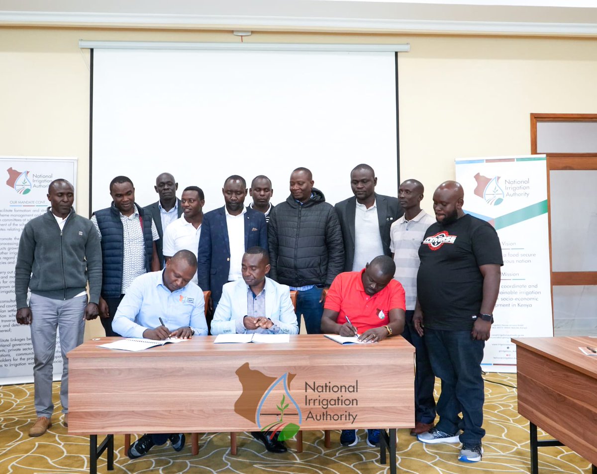 mutindas90's tweet photo. Today, I officially signed and handed over the cascaded Performance Contracts for FY 2024/25 to my four Deputy General Managers to continue implementing our targets in 2024/25 Performance Contract. https://t.co/Ds5Ty5WRFn