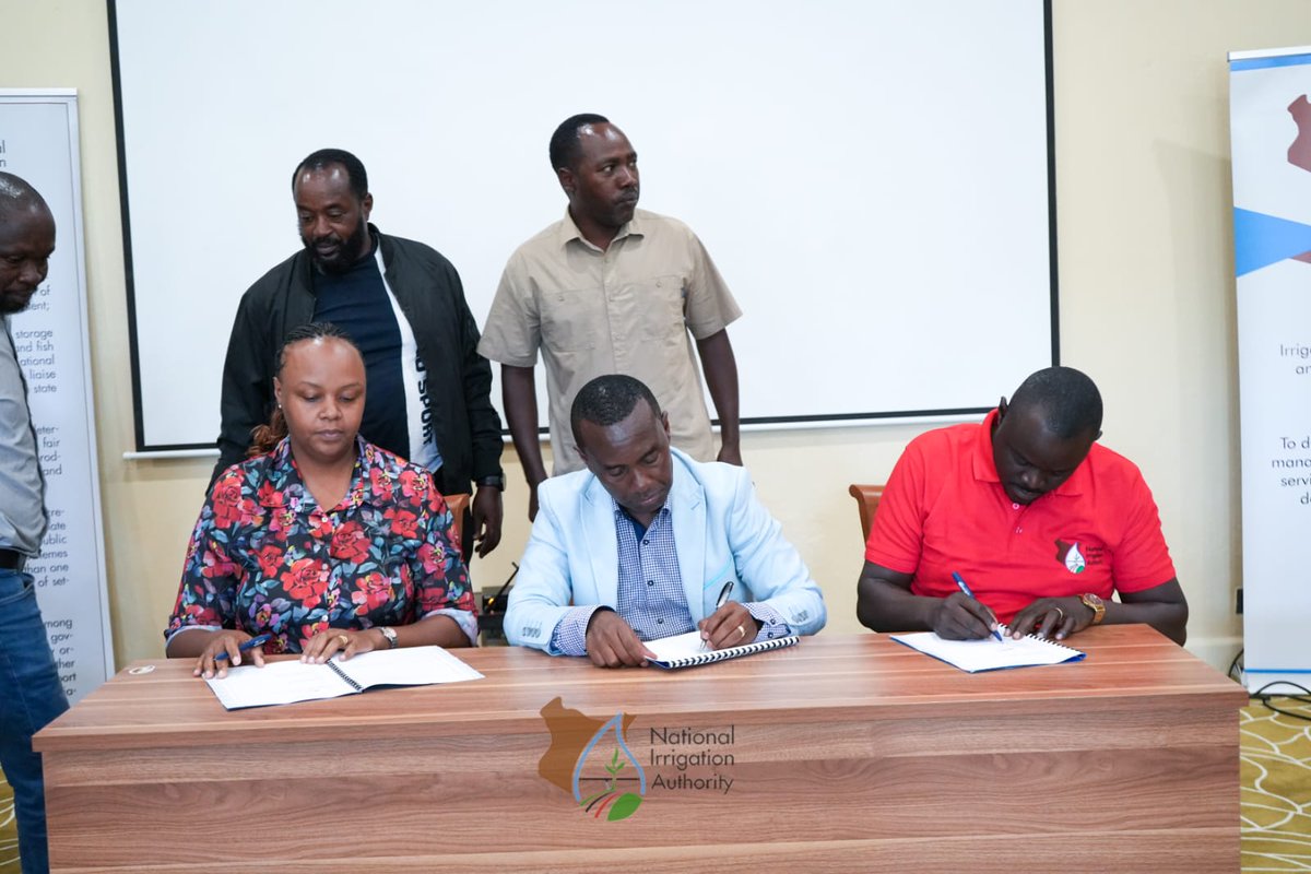 mutindas90's tweet photo. Today, I officially signed and handed over the cascaded Performance Contracts for FY 2024/25 to my four Deputy General Managers to continue implementing our targets in 2024/25 Performance Contract. https://t.co/Ds5Ty5WRFn