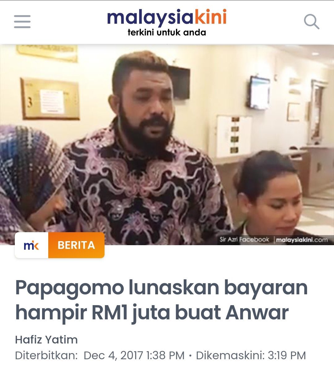 adzman86's tweet photo. JUST IN!

Papagomo aka @Sir_Azri antara individu penyumbang kepada aset bersih PMX @anwaribrahim yang diisytiharkan bernilai lebih RM 11 juta. https://t.co/6HRZ4MnaGH