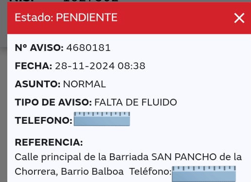 Edu9118's tweet photo. @NaturgyPa @PanamaOesteC13 @PanamaOeste Desde las 11 pm, La calle Principal de la Barriada San Pancho de la Chorrera, esta sin luz😡😡😡... Y es la 8:42 am del día siguiente y aun seguimos con el percance.😡😡... El ticket es 4680181 @AsepPanama @NaturgyPa @TReporta @Etesatransmite @tvnnoticias https://t.co/j5VtcL2cE1