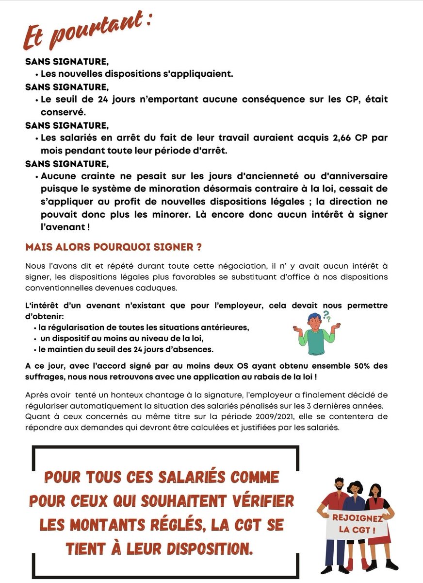 Accord MACIF congés payés acquis en cas d'arrêt maladie
Pourquoi il ne fallait pas le  signer  #ess #MACIF #CGT