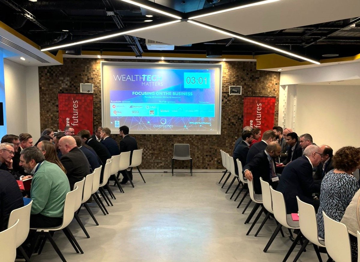 OwenJamesFS's tweet image. Our structured networking at today&apos;s #WealthTechMattersTheBusiness offered a platform for in-depth discussions, helping participants strengthen professional relationships and build a thriving community of expertise. 🤝

#WealthTechMatters #structurednetworking