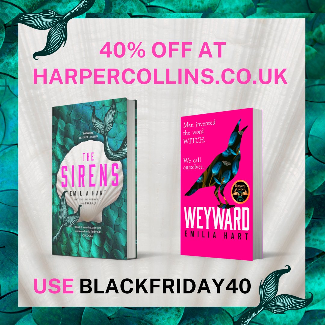 The Borough Press (@boroughpress) on Twitter photo The Sirens are calling for you...will you answer? 🐚
Pre-order <a href="/EmiliaHartBooks/">emilia hart</a>' breathtaking new novel #TheSirens for 40% off, from now until midnight on Sunday.
#Weyward is also 40% off and makes the perfect gift! 🩷
Enter BLACKFRIDAY40 at checkout: harpercollins.co.uk/products/the-s… The Sirens are calling for you...will you answer? 🐚
Pre-order <a href="/EmiliaHartBooks/">emilia hart</a>' breathtaking new novel #TheSirens for 40% off, from now until midnight on Sunday.
#Weyward is also 40% off and makes the perfect gift! 🩷
Enter BLACKFRIDAY40 at checkout: harpercollins.co.uk/products/the-s…