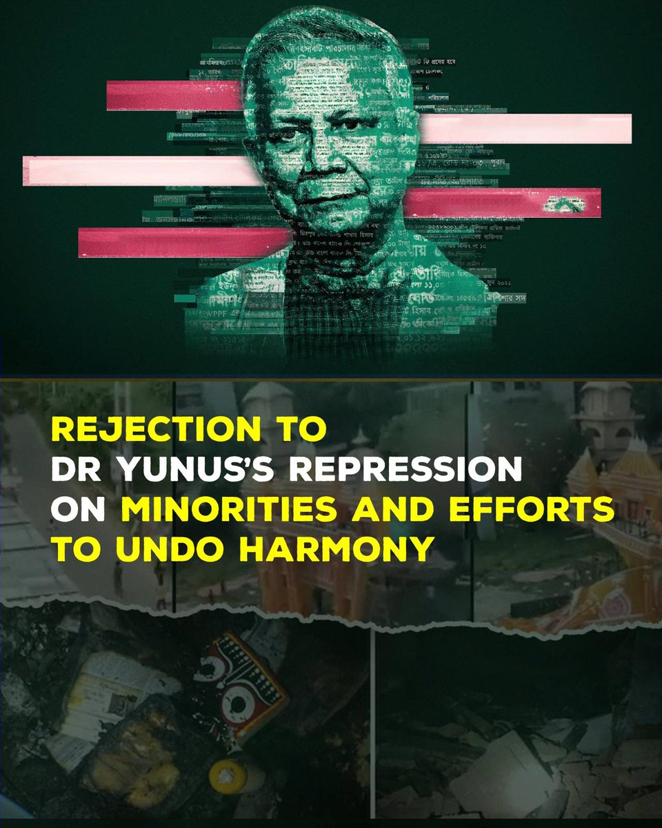 albd1971's tweet image. Rejection to Dr Yunus’s Repression on Minorities and Efforts to Undo Harmony
-- 
We reiterate that in over hundred days of the unelected interim regime headed by @Yunus_Centre , minorities encountered thousands of acts of #communalviolence including #killing, #rape, physical…