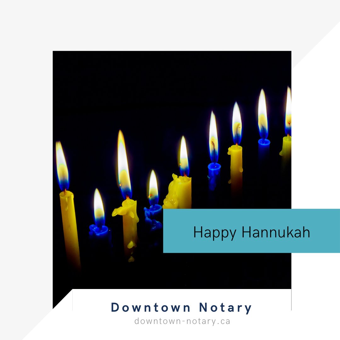 Happy Hanukkah from Downtown Notary!