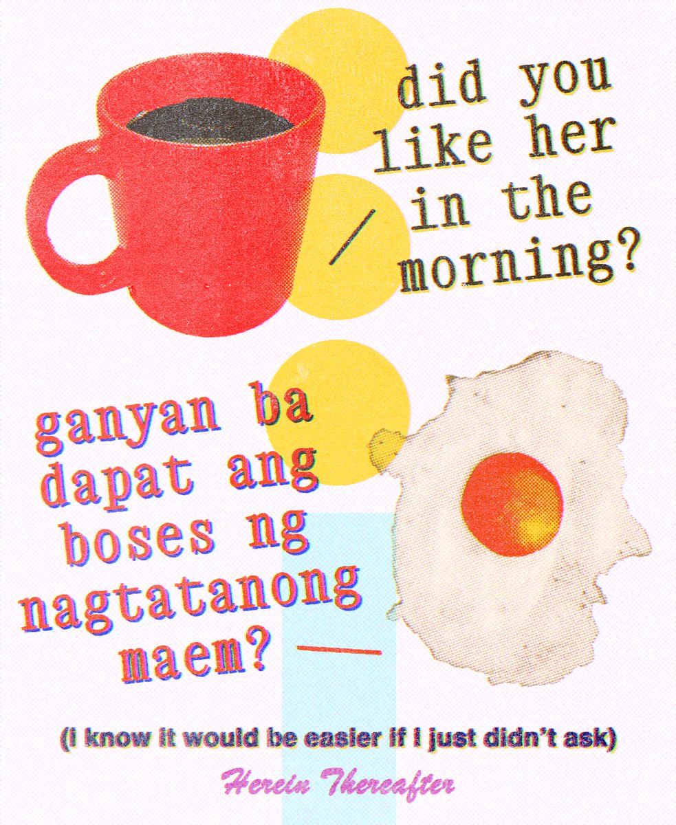 did you like her in the morning? ☕️🍳 (faux riso study)
