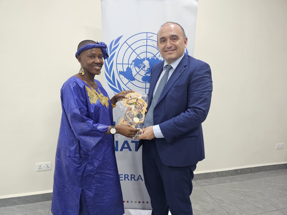 Touched and most grateful by the present of Mariama. Thanks for your hard work in support to returnees it was a pleasure working with you. <a href="/IOMSierraLeone/">IOM Sierra Leone</a>